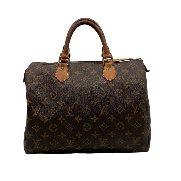 Louis Vuitton Handbags - Louis Vuitton Brown Monogram Coated Canvas & Vachetta Leather Trim Speedy 30 Bag